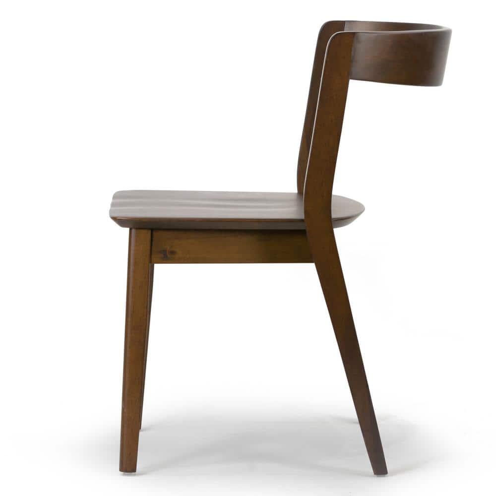 Vintage Charm High Ladderback Side Chair in Dark Brown Wood