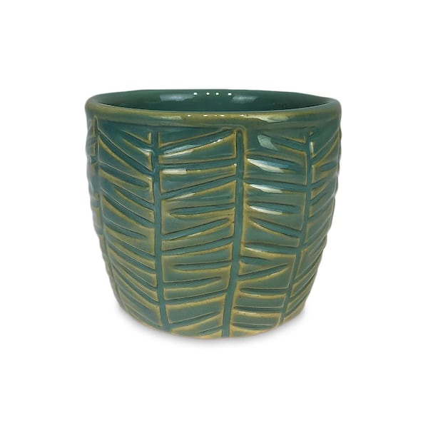 Paraiso Ceramic Planters Verdigris Green