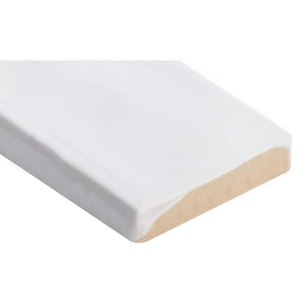 Newport White 2 in. x 10 in. Polished Ceramic Subway Wall Tile (5.70 sq. ft. / Case)