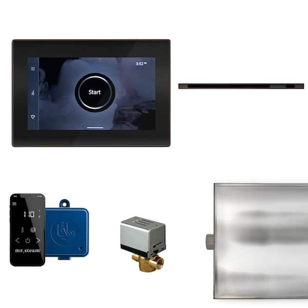 Mr.Steam XButler Linear Steam Generator Control Kit with iSteamX Control and Linear SteamHead in Black Oil Rubbed Bronze