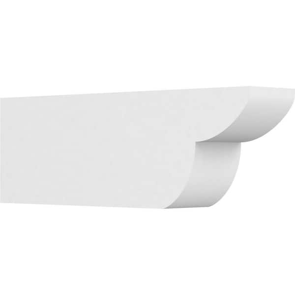 Ekena Millwork 6 in. x 10 in. x 30 in. Standard Crestline Architectural Grade PVC Rafter Tail Brace