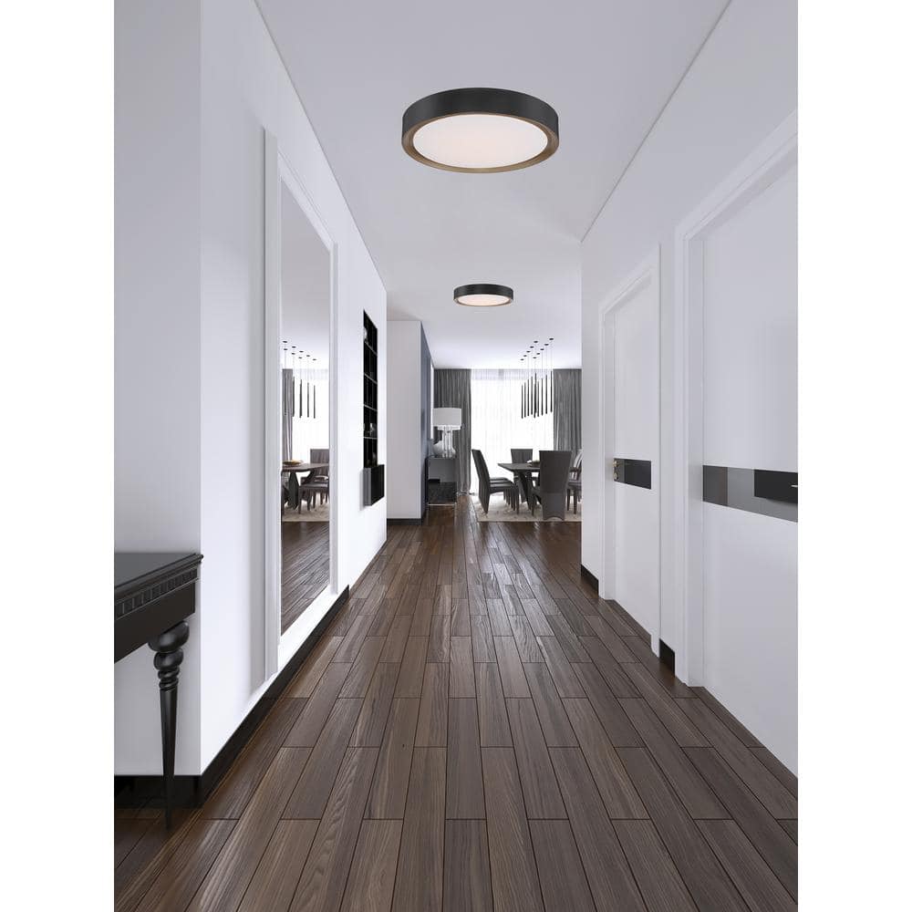 Malaga Matte Black 20" LED Flush Mount Light
