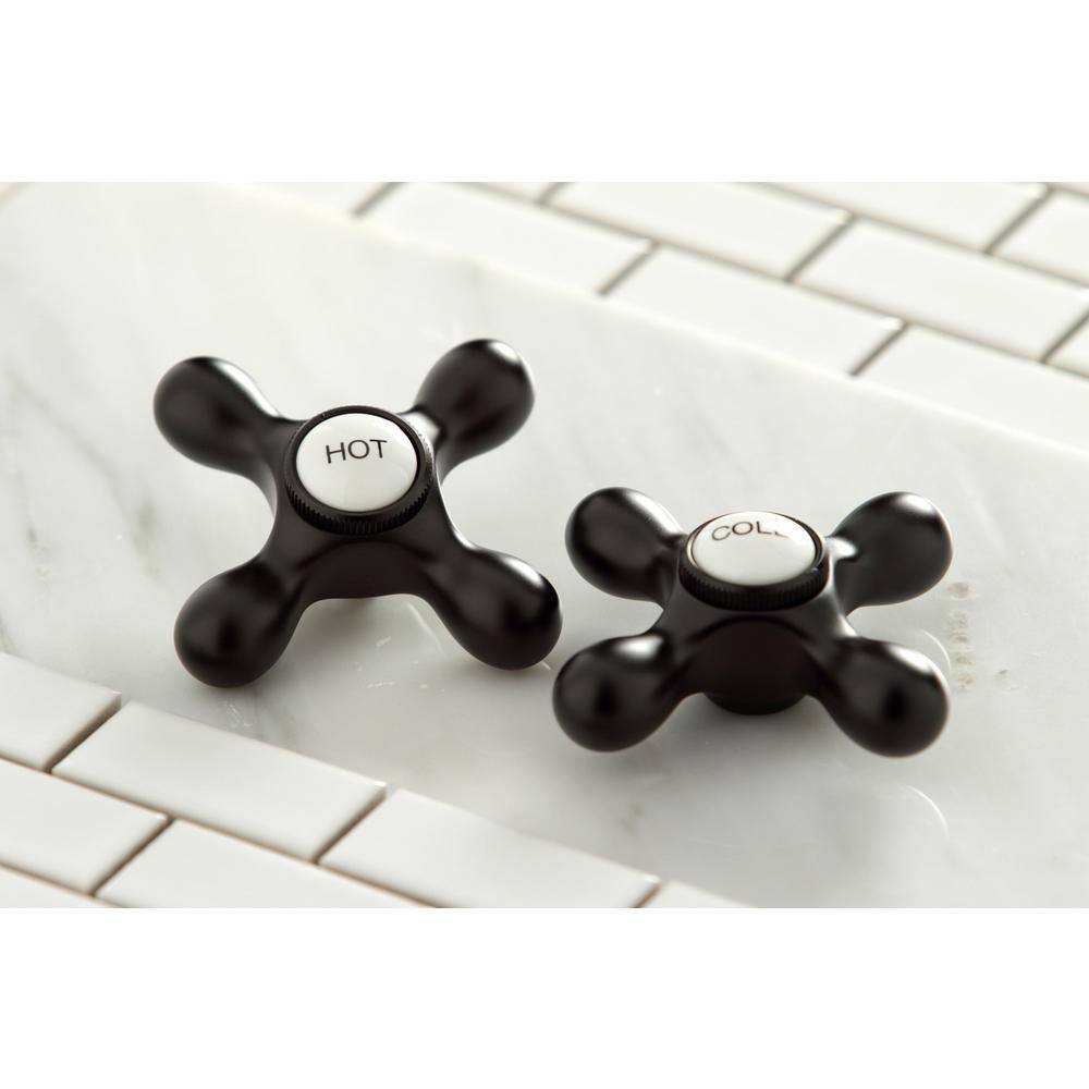 Oil Rubbed Bronze Double Handle Roman Tub Faucet