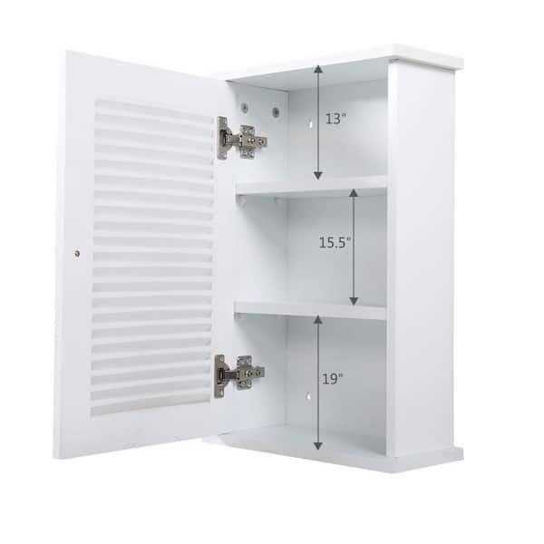 Louver Doors (Rectangle) Recess Mount 1 Door Medicine Cabinet w