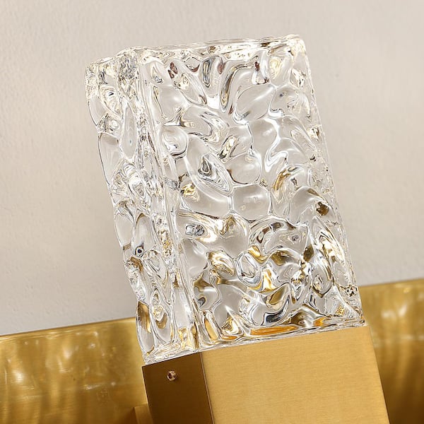 KAISITE 28.3 in. 4-Light Brushed Gold LED Vanity Light with