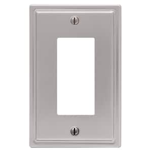 Moderne 1 Gang Rocker Steel Wall Plate - Brushed Nickel