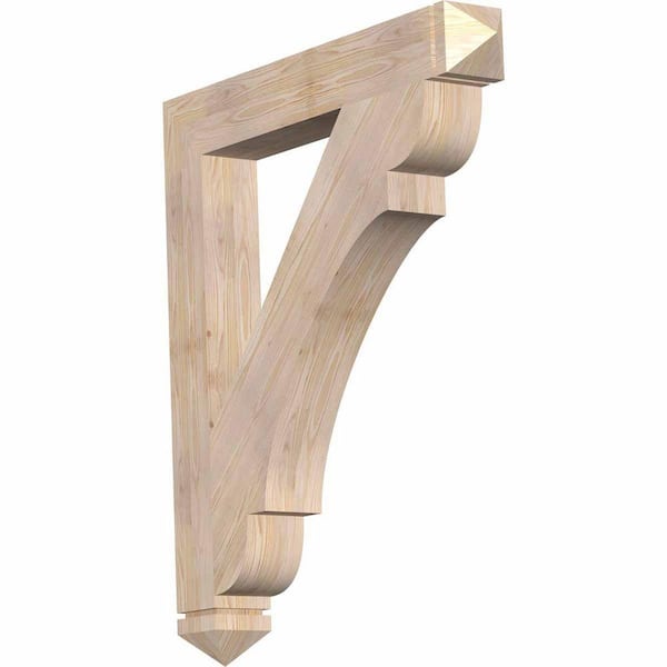 Ekena Millwork 5.5 in. x 48 in. x 42 in. Douglas Fir Olympic Arts and Crafts Smooth Bracket