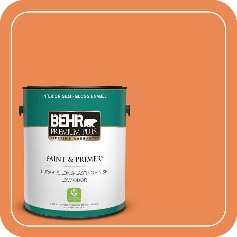 1 gal. #P210-6 Mandarin Semi-Gloss Enamel Low Odor Interior Paint & Primer price history on PriceWatchPro