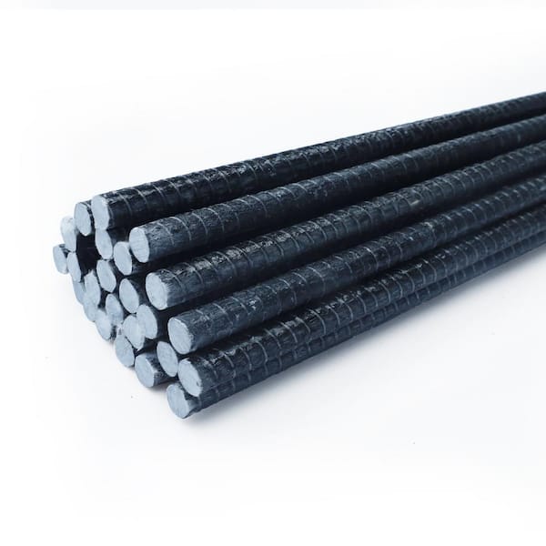 Wellco 0.5 in. x 96 in. #4 Black Nature Surface FRP Rebar (6-Pack)