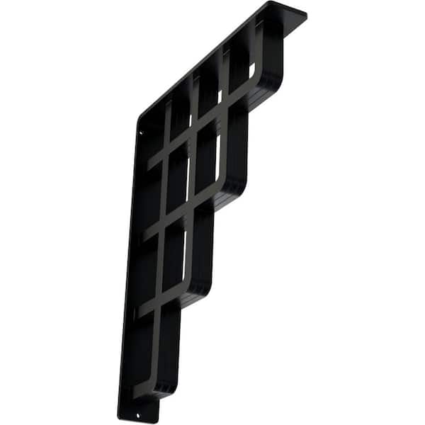 Ekena Millwork 2 in. x 15 in. x 12 in. Wrought Iron Triple Center Brace Diane Bracket