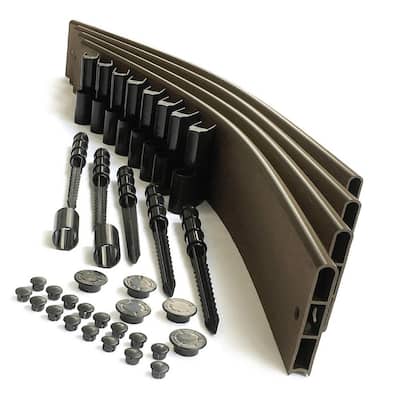 1 in. Series 16 ft. Uptown Brown Composite Curved Landscape Edging Kit