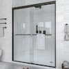 waterpar 56 in. to 60 in. W x 72 in. H Sliding Framed Shower Door in ...