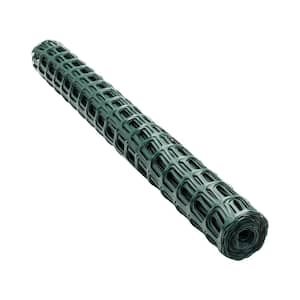 25 ft. L x 36 in. H Plastic Fencing Hardware Cloth in Green with 2 in. x 2 in. Mesh Size Garden Fence