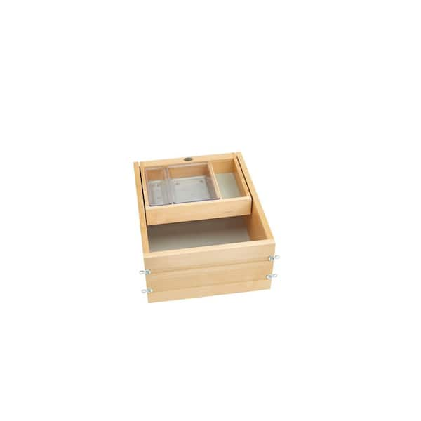 Vanity Shallow Wood Tiered Drawer Storage