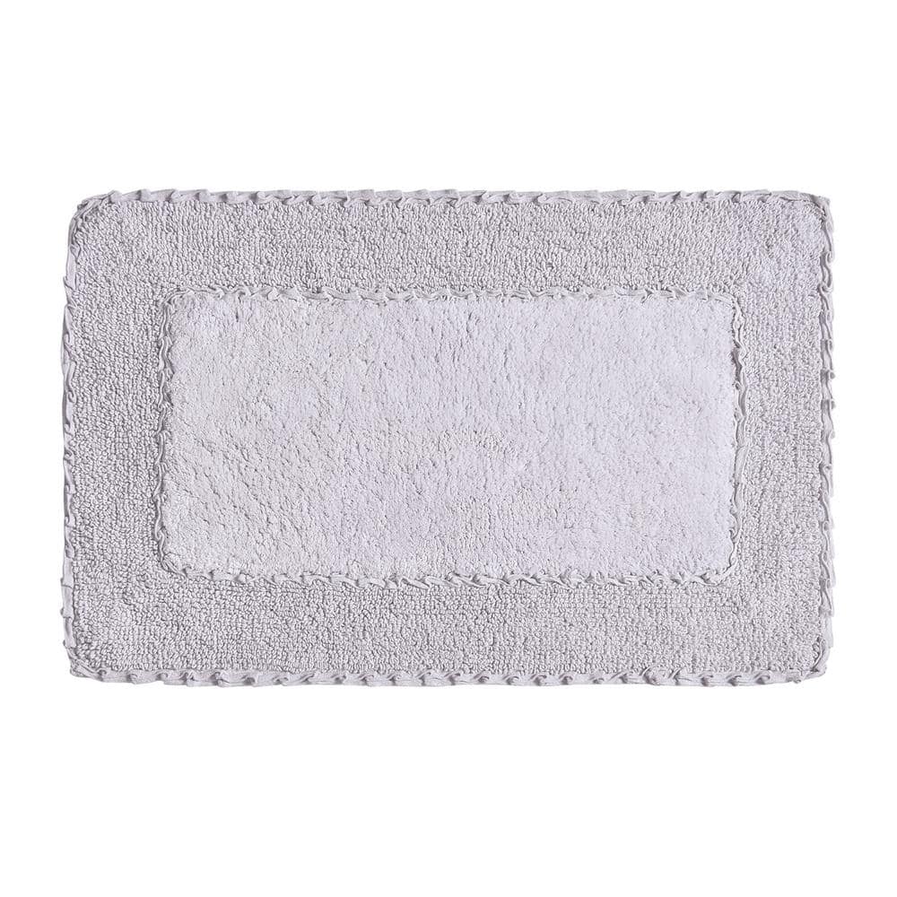 Lavender Cotton Ruffle Border Bath Rug 17" x 24"