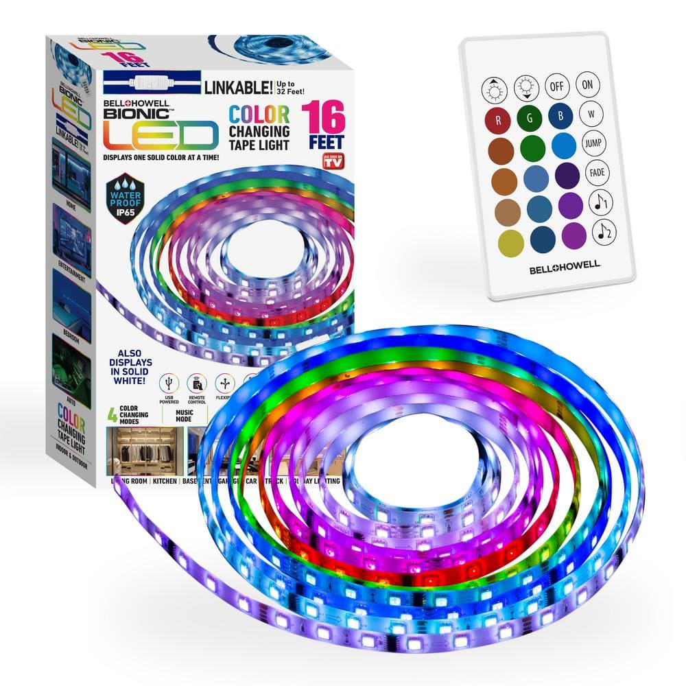 Bell + Howell 16 ft. 95 Lumens 5Watt 16Colors 4 Modes 147 LEDs Strip