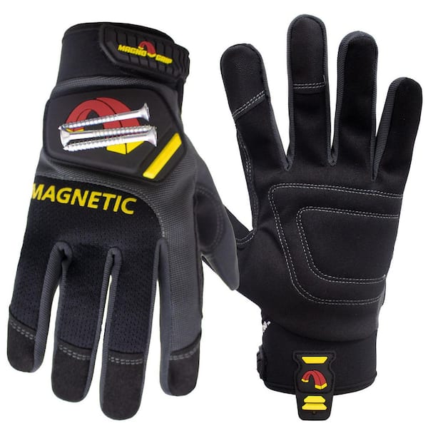 Pro Performance Work Glove with Integrated Magnetic Storage, Gray, X-Large