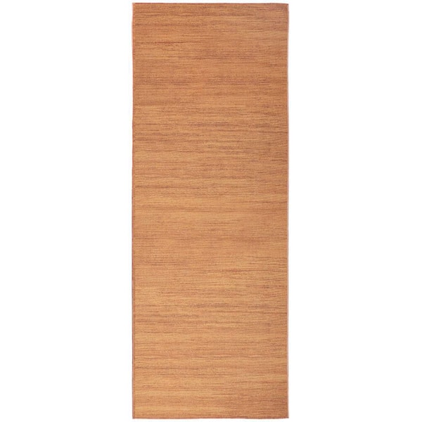 Nourison Washable Essentials Copper 2 ft. x 8 ft. All-over design Contemporary Runner Area Rug