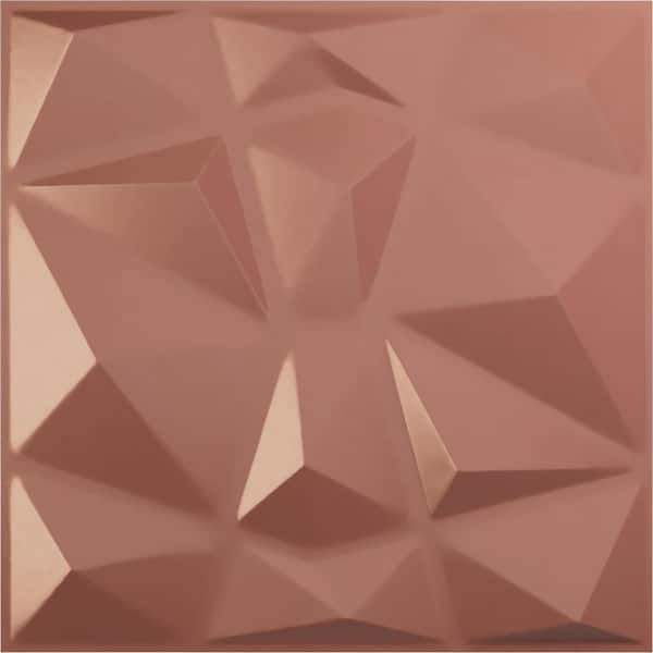 Ekena Millwork 19 5/8 in. x 19 5/8 in. Niobe EnduraWall Decorative 3D Wall Panel, Champagne Pink (Covers 2.67 Sq. Ft.)