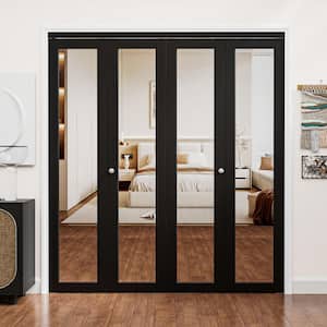 EH PUERTA 60 in. x 80 in. 3-Lite Frosted Glass Solid Core MDF