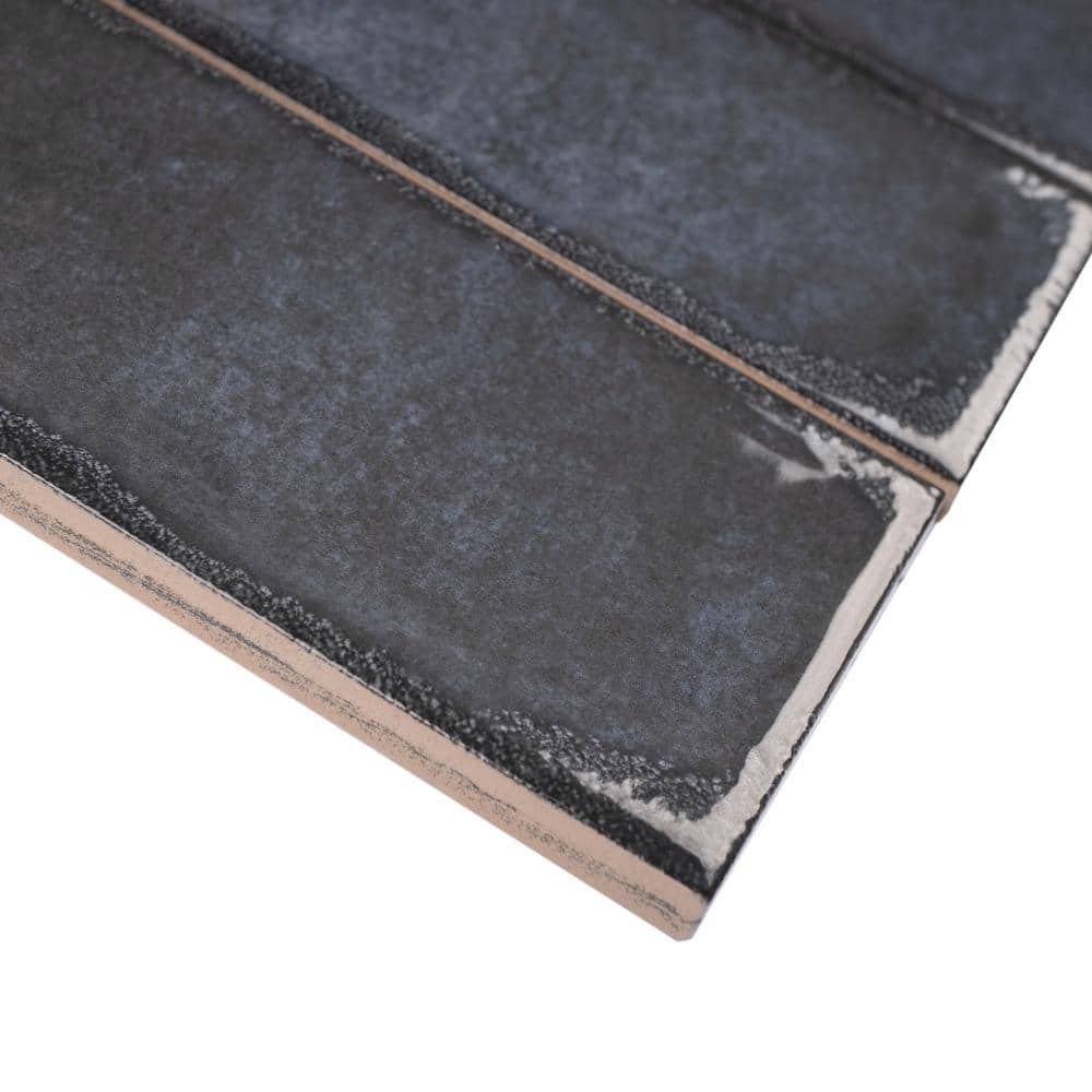 Azul Blue 3" x 12" Glossy Ceramic Subway Wall Tile