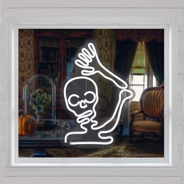 HALLOWEEN WAVING SKELETON NEON LIGHT wall window SOLD OUT popular NEW