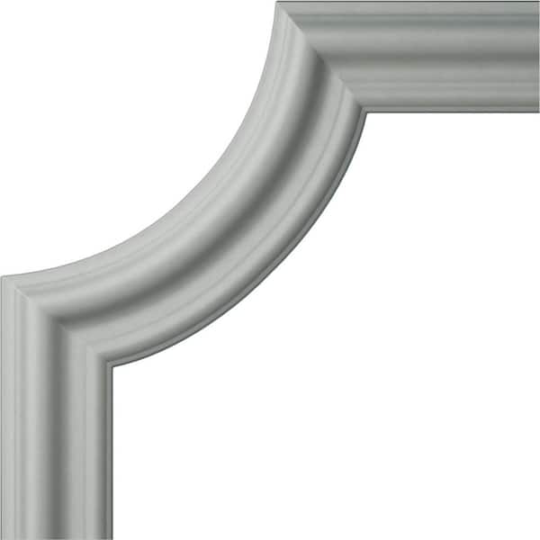 Ekena Millwork 8 in. x 3/4 in. x 8 in. Urethane Seville Panel Moulding Corner (Matches Moulding PML01X00SE)