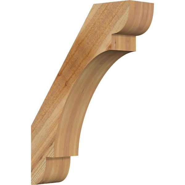 Ekena Millwork 6"W x 22"D x 30"H Olympic Rough Sawn Knee Brace, Western Red Cedar