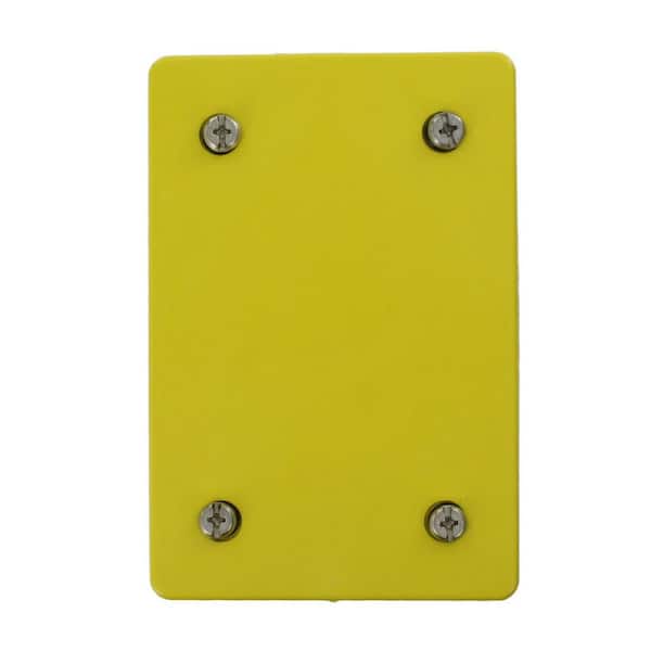 Leviton Wetguard Outlet Blank Plate and Gasket, Yellow
