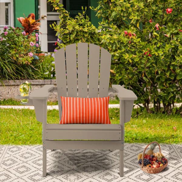 MIRAFIT Outdoor Composite Classic Adirondack Chair, All-Weather Resistant Deck Lounge Chair with Ergonomic Design (set of 2)