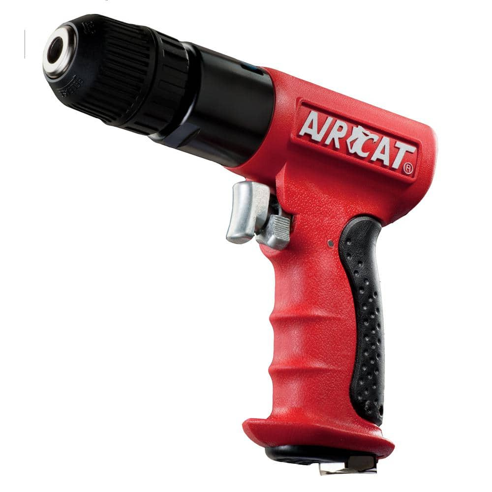 AIRCAT Pneumatic Tools 4338 .6 HP 3/8-Inch Composite Reversible Drill with Jacobs Chuck 1 800 RPM