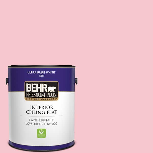 1 gal. #120B-4 Old Fashioned Pink Ceiling Flat Interior Paint