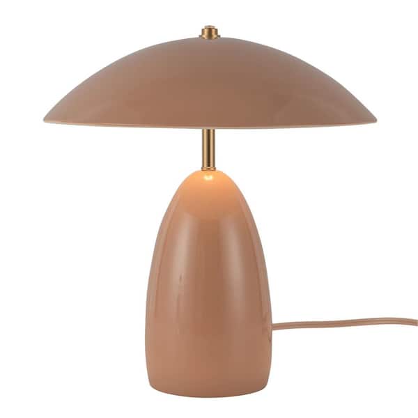 Poppy 12 in. 1-Light 8-Watt Peach Integrated LED Table Lamp