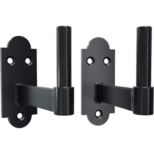 SteelTek Pintel on Plate with 3-1/2 in. Offset (Sold as Pair), 304 Stainless Steel, Powder Coated Black