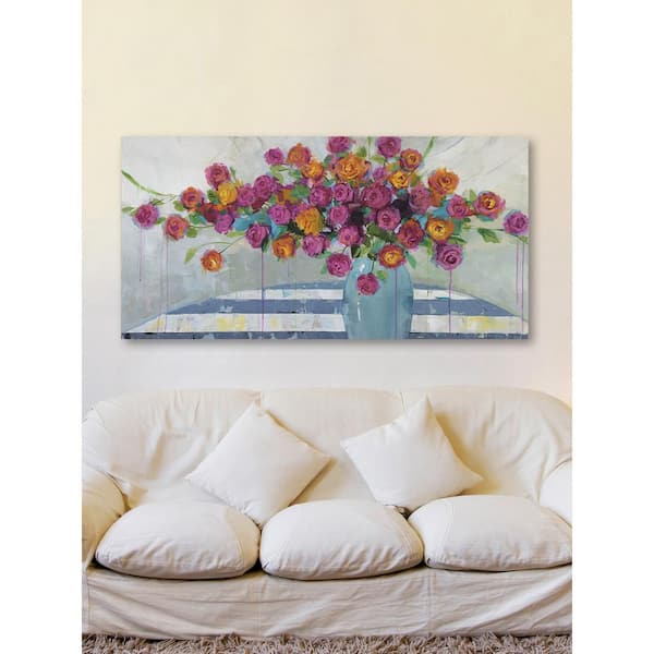 Unbranded 22.5 in. H x 45 in. W "Vase Overflow" by Julie Joy Printed Canvas Wall Art