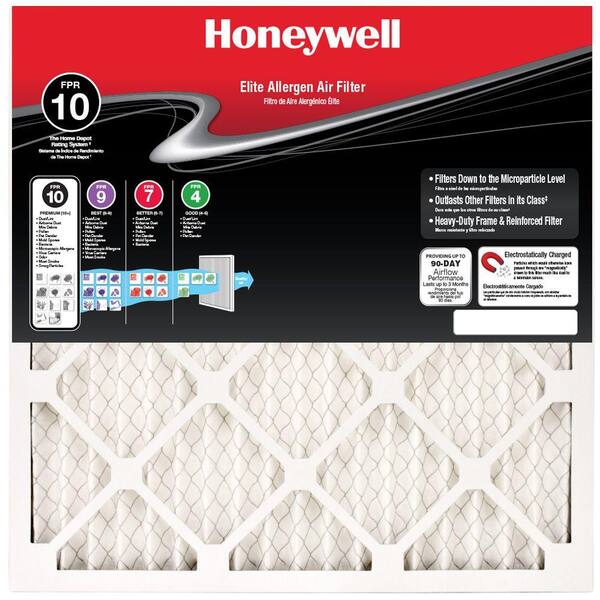 Honeywell 7-3/4  x 25-3/4  x 1  Elite Allergen Pleated FPR 10 Air Filter