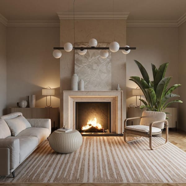 Shaya Bohemian Southwestern Brown 9 ft. x 12 ft. Indoor Area Rug