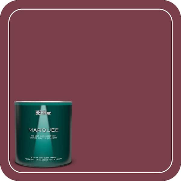 BEHR MARQUEE 1 qt. #S-H-110 Wine Tasting Semi-Gloss Enamel Interior Paint & Primer