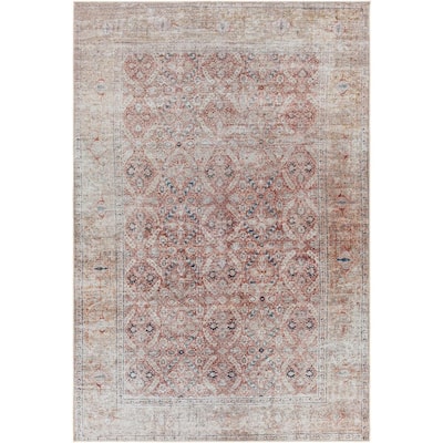Artistic Weavers Trystane Rust 9 ft. x 12 ft. Traditional Indoor Machine-Washable Area Rug, Red