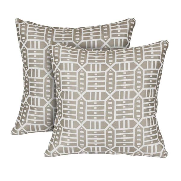 Astella Roland Hemp Square Outdoor Accent Lounge Throw Pillow (Set of 2)