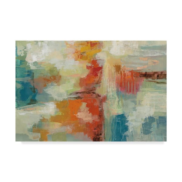 Trademark Fine Art 22 in. x 32 in. Coral Reef by Silvia Vassileva Floater Frame Abstract Wall Art