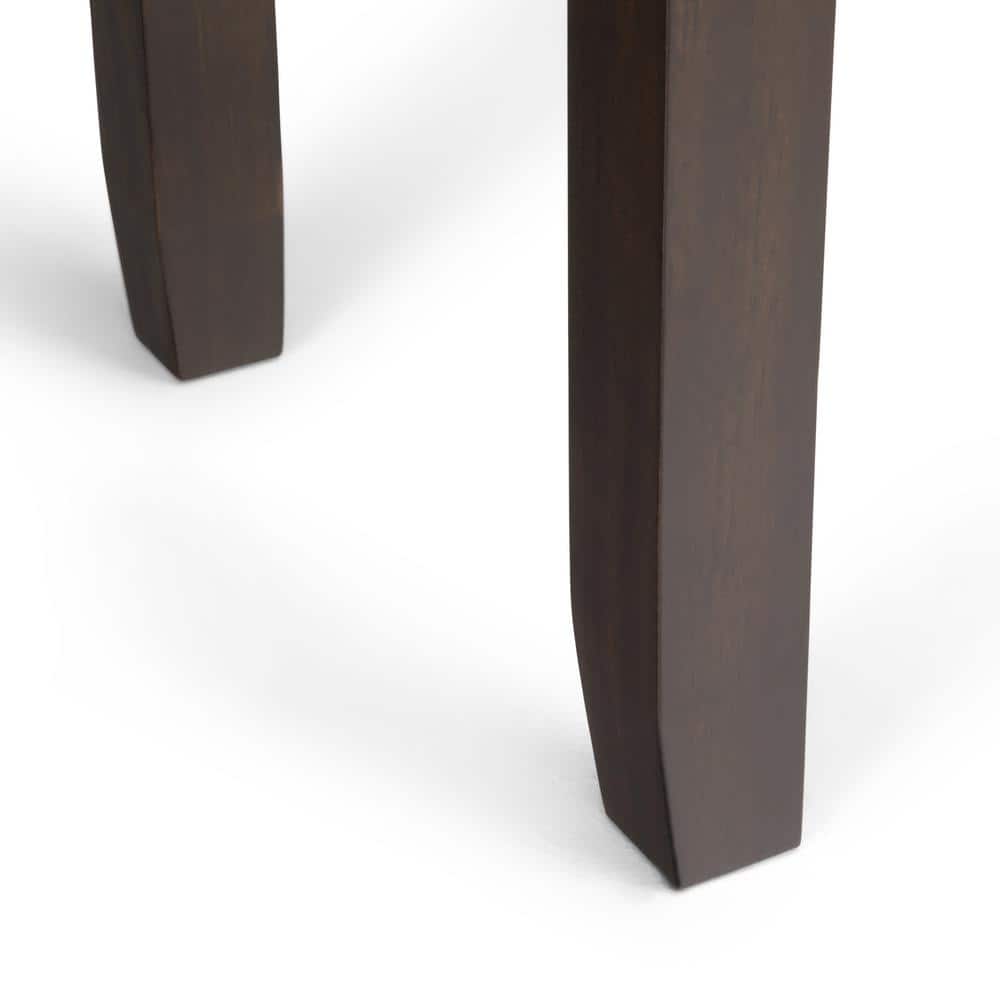Mahogany Brown Solid Wood Console Table with Storage
