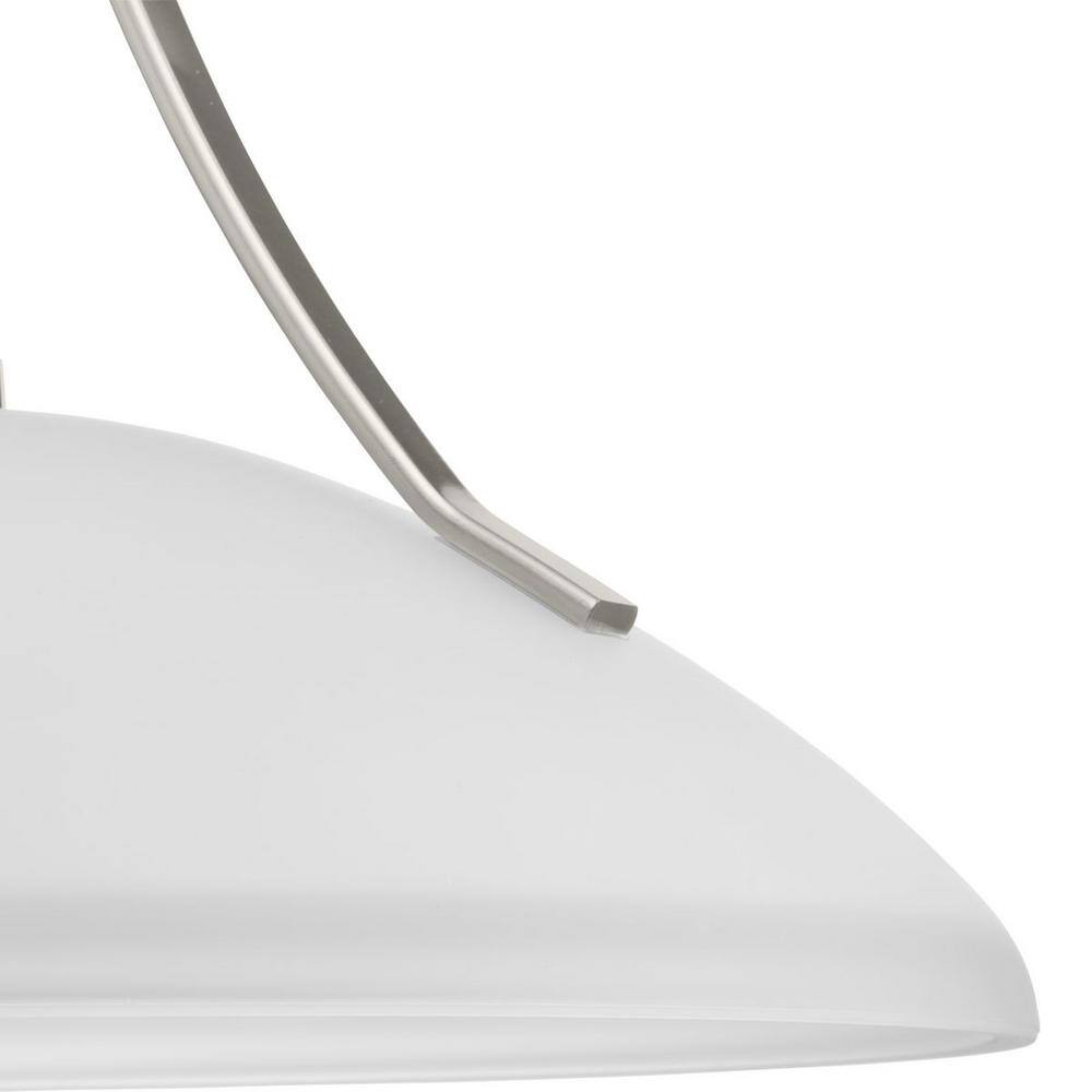 Wisten Brushed Nickel Pendant with Etched Glass Shade