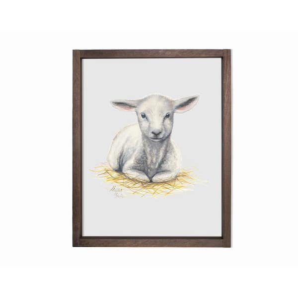 Unbranded Barnyard Littles Lamb Farmhouse Decorative Sign 11 in. x 14 in.