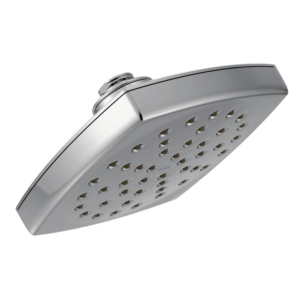 1-Spray Pattern with 2.5 GPM 6 in. Wall Mount Fixed Shower Head in Chrome