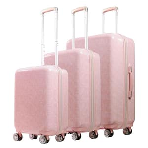 Hello Kitty Pose All Over Print 3 pc set Hard sided spinner Luggage in Pink
