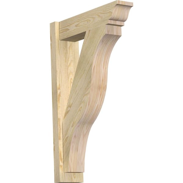 Ekena Millwork 6 in. x 34 in. x 22 in. Douglas Fir Fuston Traditional Rough Sawn Outlooker