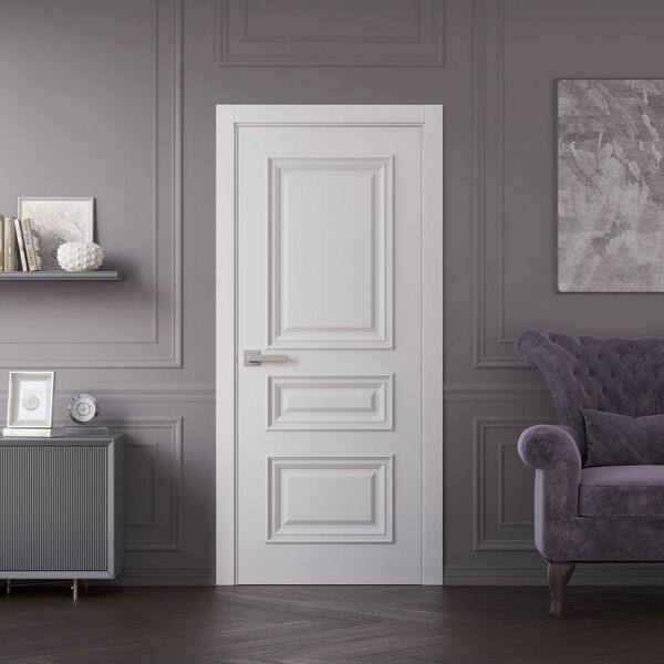 Sartodoors 7833 28 in. x 84 in. Sold Core White Enamel Color Wood