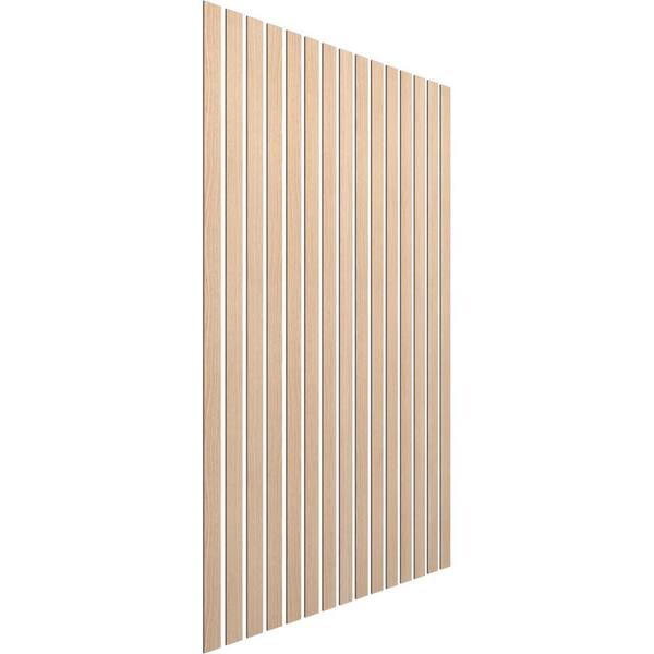 94H x 1/4T Adjustable Wood Slat Wall Panel Kit w/ 3W Slats, Birch  (contains 15 Slats)