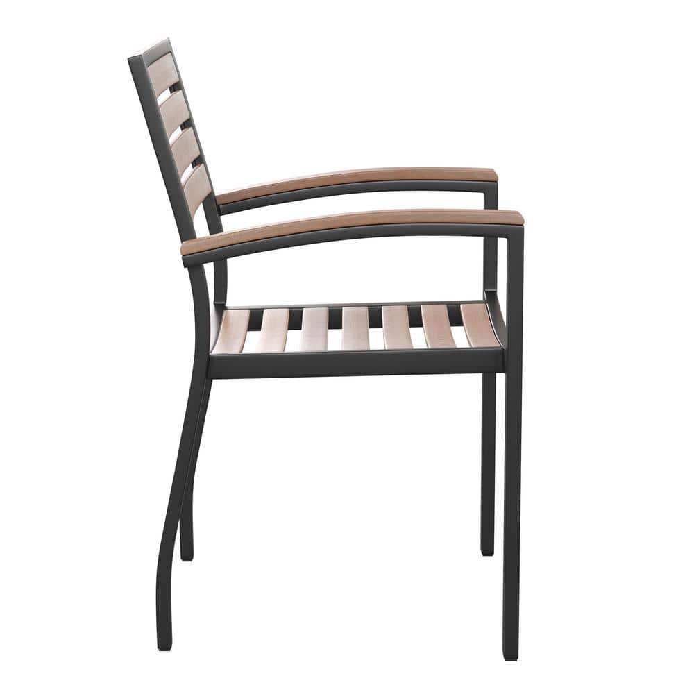 Lark 4-Person Black Aluminum and Plastic Outdoor Dining Set